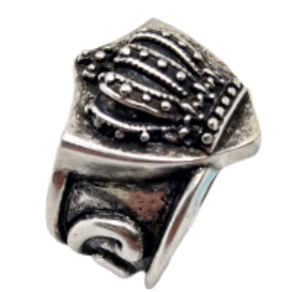 Stigma Men's Oxidized Silver Tone Crown Ring Size 10 - Picture 2 of 5